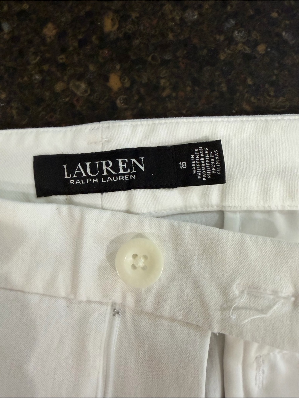 NWOT Ralph Lauren RL White Casual Stretch Women's PLUS 18 Chino Bermuda Shorts - Picture 3 of 12